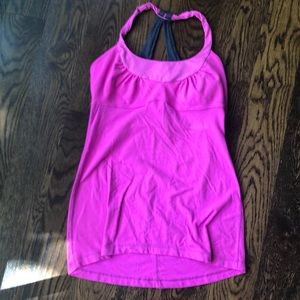 Lululemon pink/gray tank